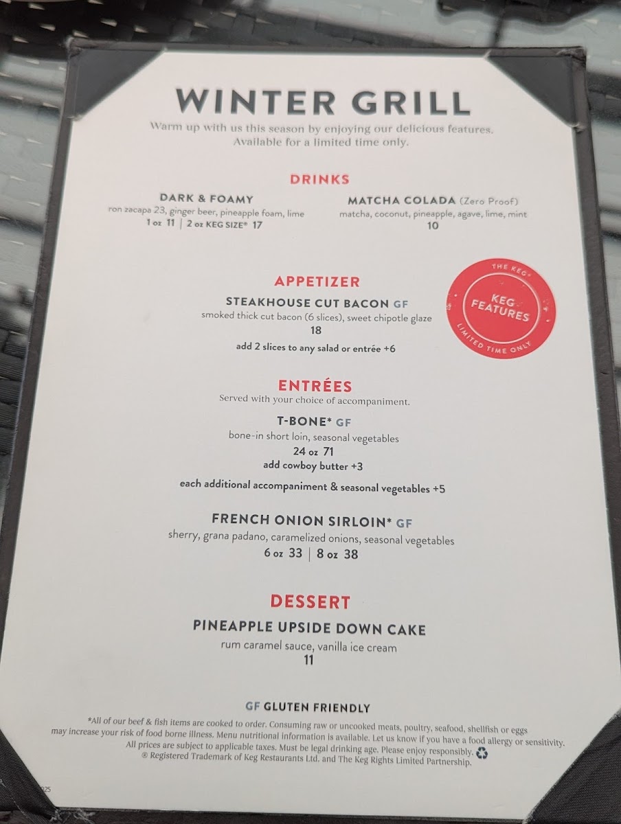 Menu The Keg Steakhouse + Bar - Lynnwood-10