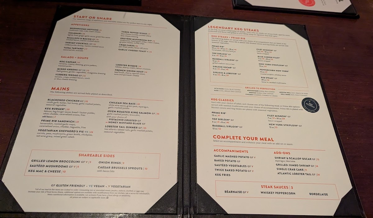 Menu The Keg Steakhouse + Bar - Lynnwood-2