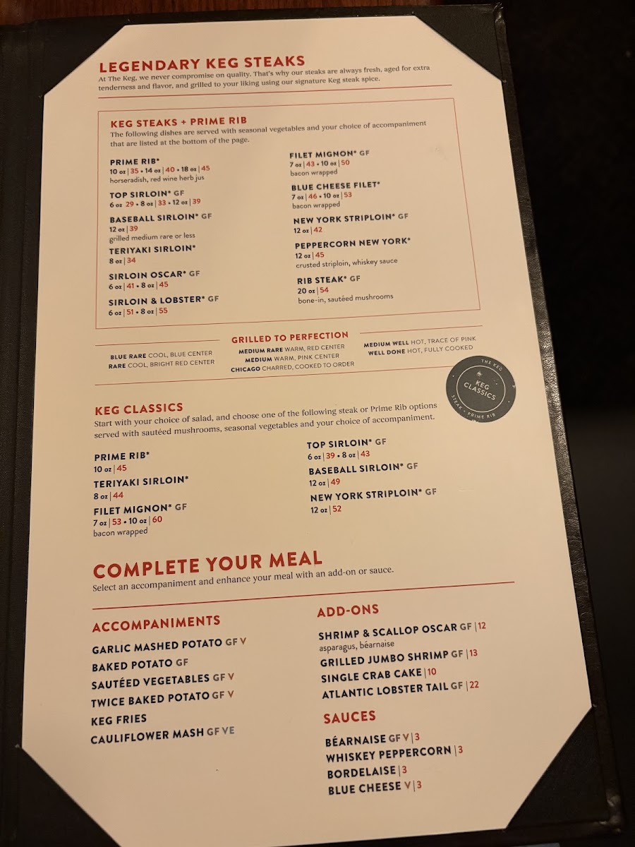 Menu The Keg Steakhouse + Bar - Lynnwood-5