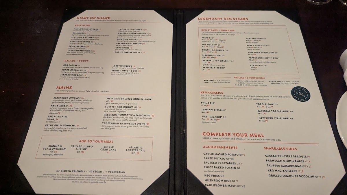 Menu The Keg Steakhouse + Bar - Lynnwood-6