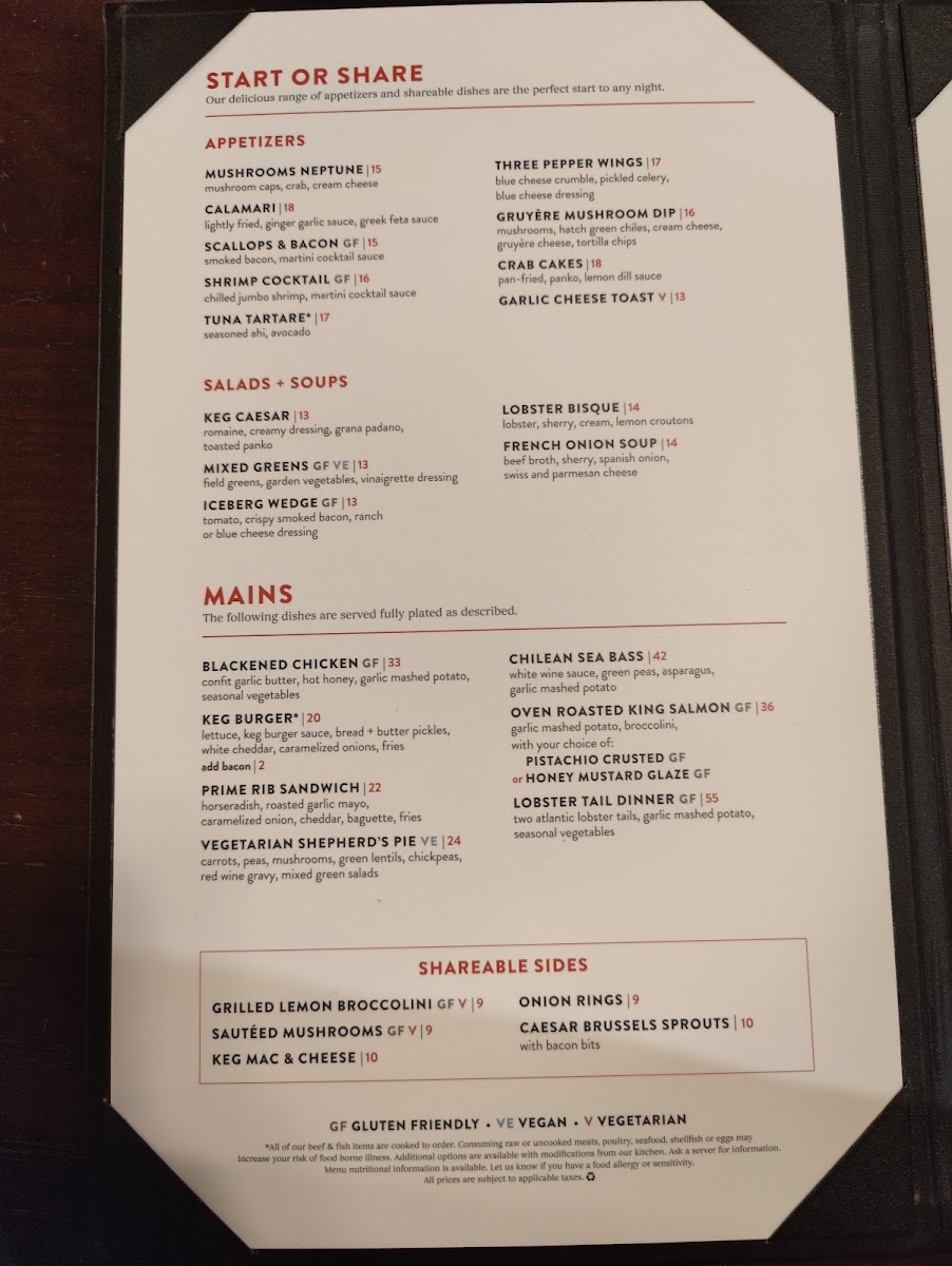 Menu The Keg Steakhouse + Bar - Lynnwood-8